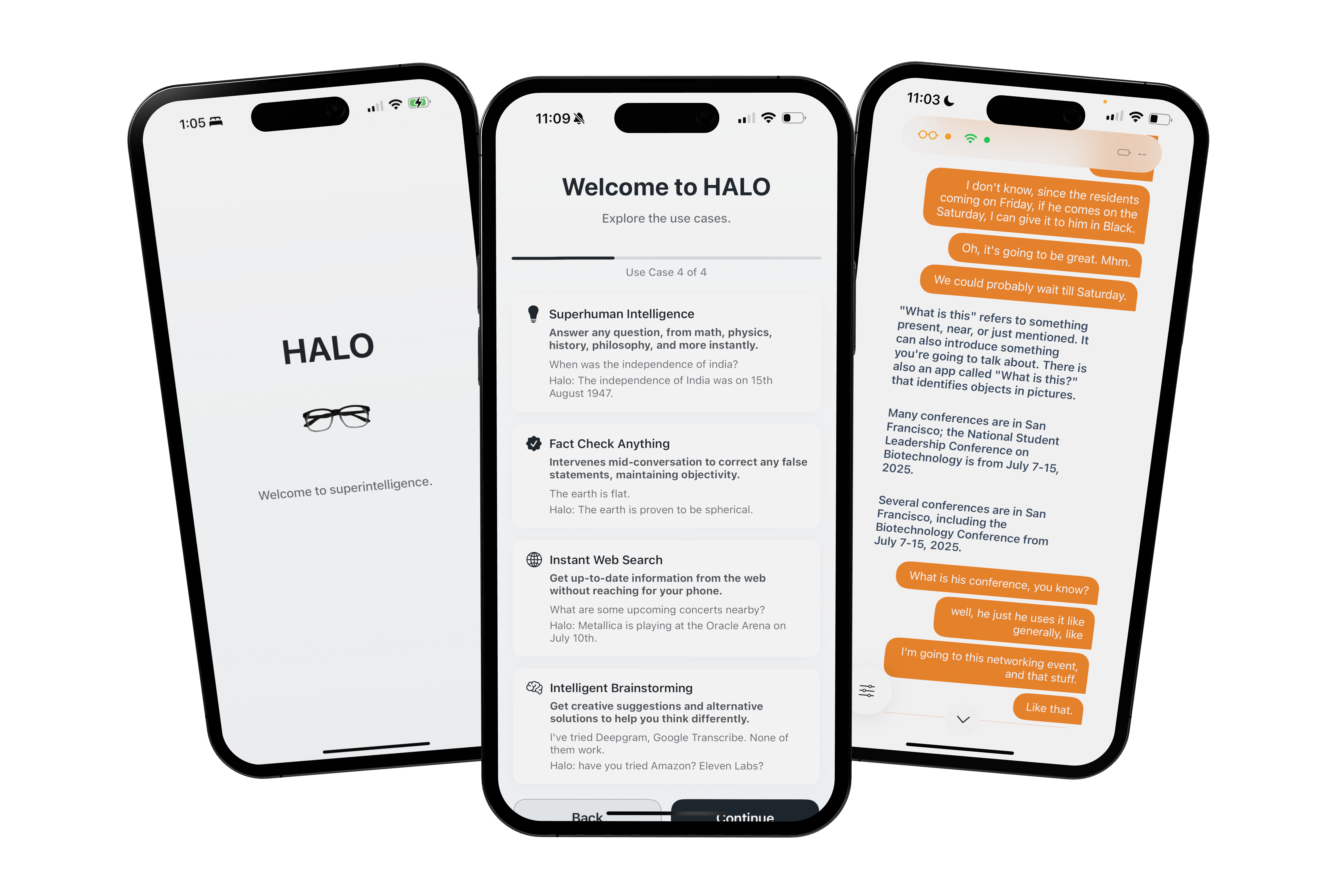 Halo phone interface